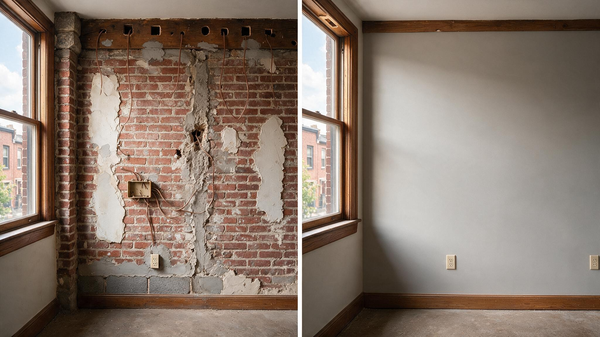 Repairing Plaster & Drywall After Whole-House Electrical Rewiring for a realistic West Philadelphia property