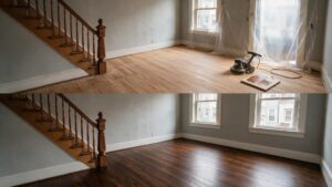 Hardwood Floor Refinishing in Older Philadelphia Homes shown in a realistic Philadelphia, PA residential construction setting.