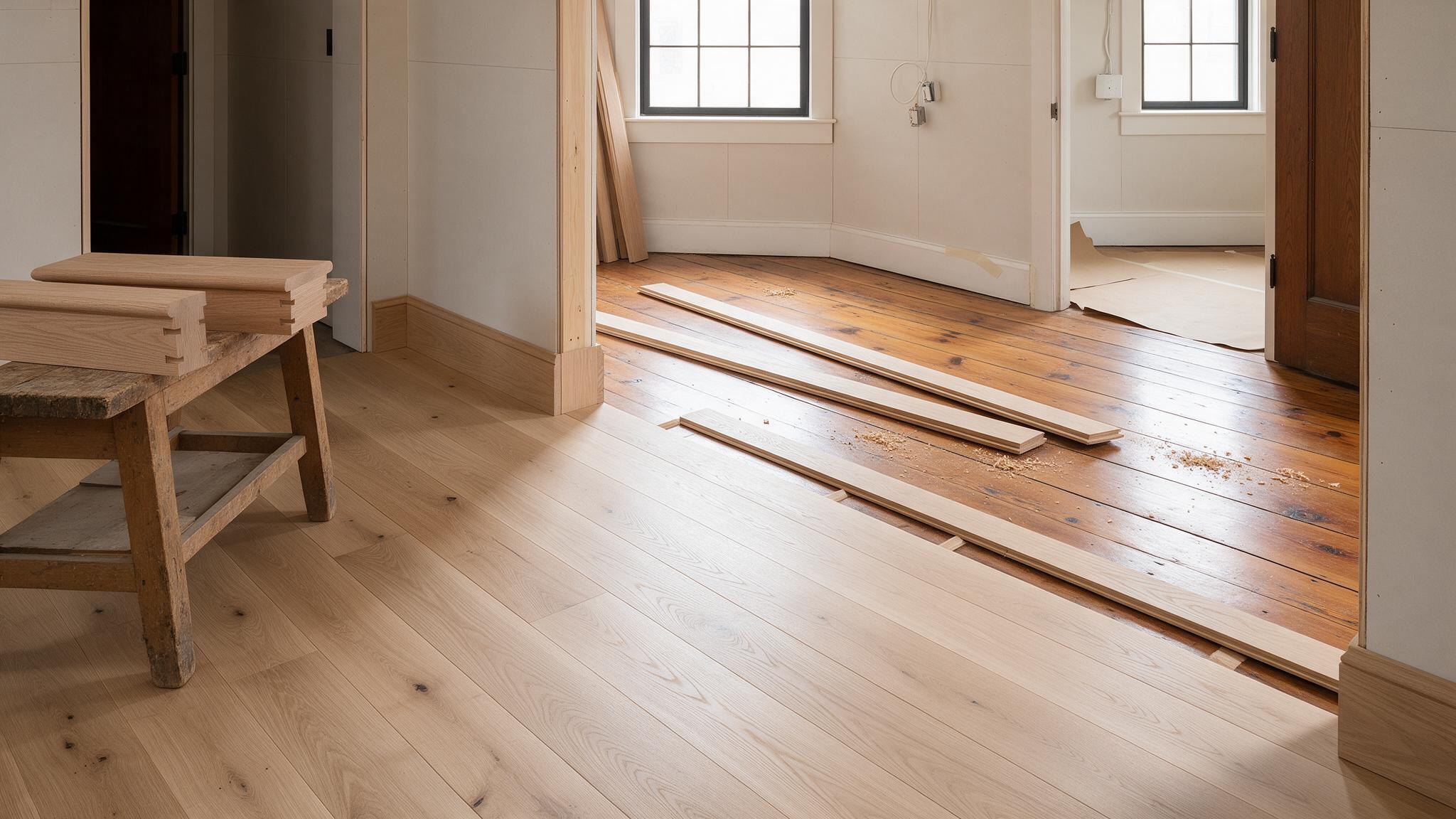 Blending New Wood Flooring with Original Heart Pine