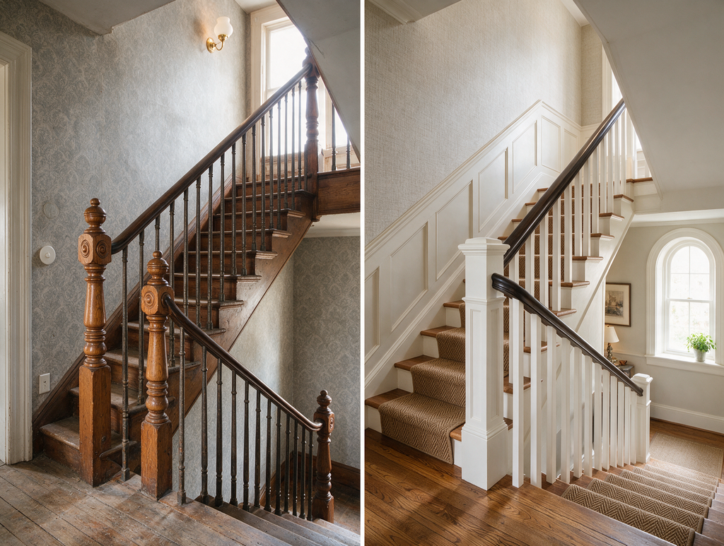Upgrading Staircase Balusters and Handrails in Older Homes in Philadelphia