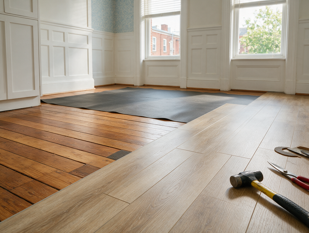 Can You Install Vinyl Plank Over Uneven Hardwood Floors? in Philadelphia