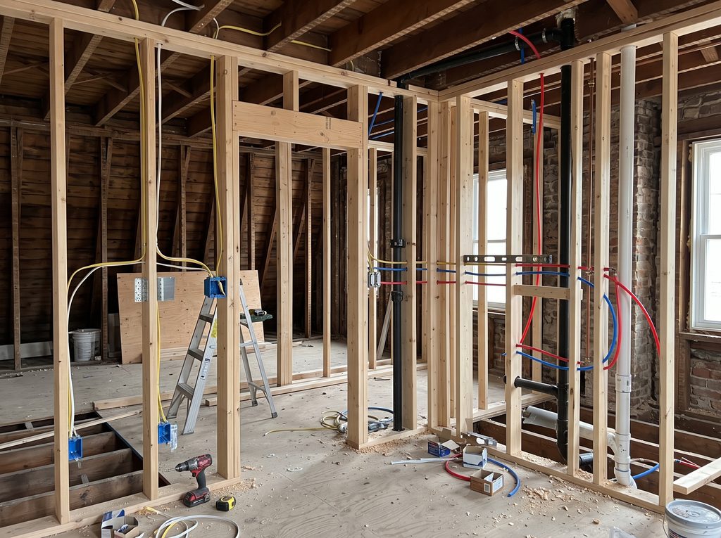 Bathroom relocation renovation detail for residential work in Philadelphia, Blue Bell and Abington.